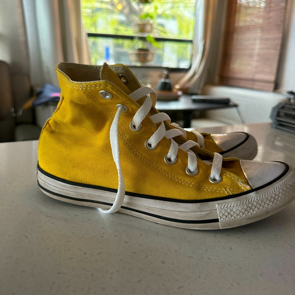 Yellow Hightop Converse